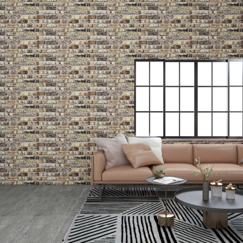 VIDAXL  3D Wall Panels With Multicolour Brick Design 11 PCs Eps