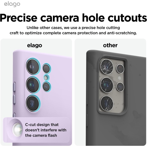 elago Compatible with Samsung Galaxy S24 Ultra Case, Liquid Silicone Case, Full Body Protective Cover, Shockproof, Slim Case, Anti-Scratch Soft