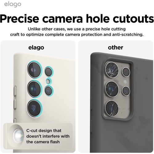 elago Compatible with Samsung Galaxy S24 Ultra Case, Liquid Silicone Case, Full Body Protective Cover, Shockproof, Slim Case, Anti-Scratch Soft