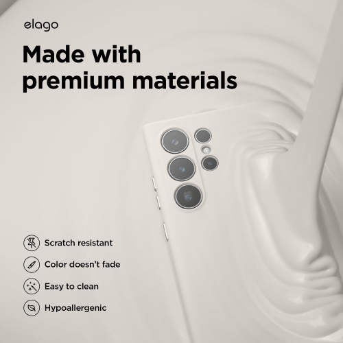 elago Compatible with Samsung Galaxy S24 Ultra Case, Liquid Silicone Case, Full Body Protective Cover, Shockproof, Slim Case, Anti-Scratch Soft