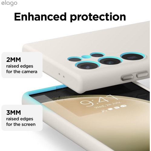 elago Compatible with Samsung Galaxy S24 Ultra Case, Liquid Silicone Case, Full Body Protective Cover, Shockproof, Slim Case, Anti-Scratch Soft