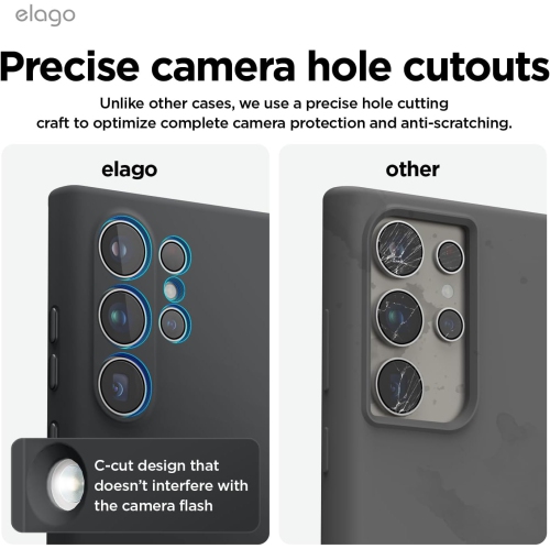 elago Compatible with Samsung Galaxy S24 Ultra Case, Liquid Silicone Case, Full Body Protective Cover, Shockproof, Slim Case, Anti-Scratch Soft