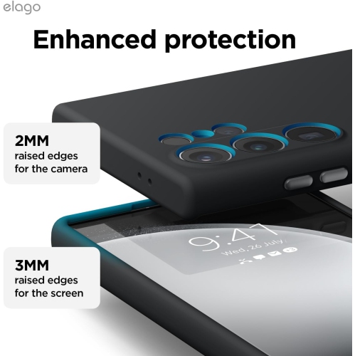 elago Compatible with Samsung Galaxy S24 Ultra Case, Liquid Silicone Case, Full Body Protective Cover, Shockproof, Slim Case, Anti-Scratch Soft