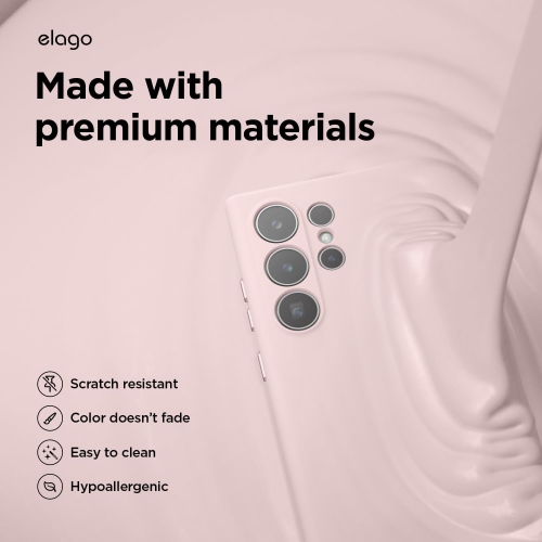 elago Compatible with Samsung Galaxy S24 Ultra Case, Liquid Silicone, Full Body Protective Cover, Shockproof, Slim Case, Anti-Scratch Soft Microfiber