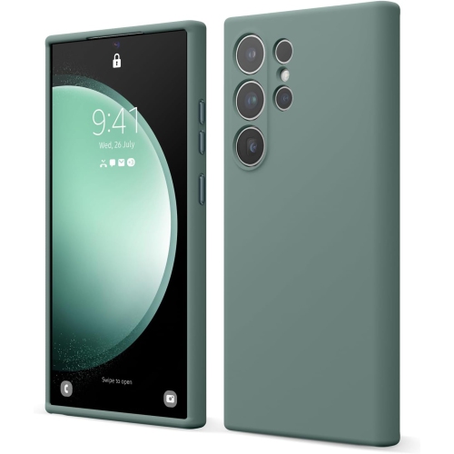 elago Compatible with Samsung Galaxy S24 Ultra Case, Liquid Silicone, Full Body Protective Cover, Shockproof, Slim Case, Anti-Scratch Soft Microfiber