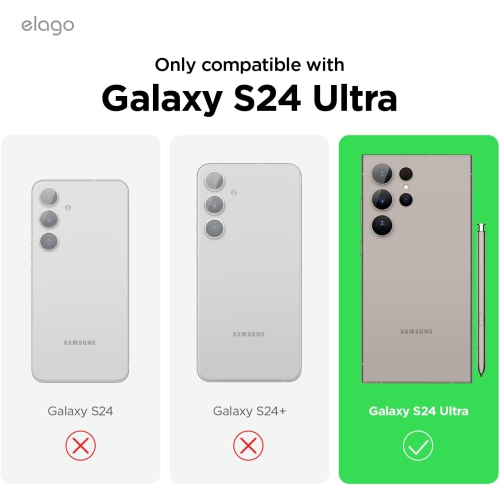 elago Compatible with Samsung Galaxy S24 Ultra Case, Liquid Silicone, Full Body Protective Cover, Shockproof, Slim Case, Anti-Scratch Soft Microfiber
