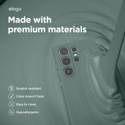 elago Compatible with Samsung Galaxy S24 Ultra Case, Liquid Silicone, Full Body Protective Cover, Shockproof, Slim Case, Anti-Scratch Soft Microfiber