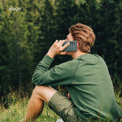 elago Compatible with Samsung Galaxy S24 Ultra Case, Liquid Silicone, Full Body Protective Cover, Shockproof, Slim Case, Anti-Scratch Soft Microfiber