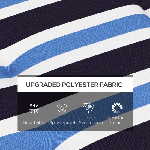 Outsunny 2-Piece Patio Chair Cushions Pillows, Seat Replacement Patio Cushions Set with Ties, Button Tufted for Indoor Outdoor Garden Furniture, Blue