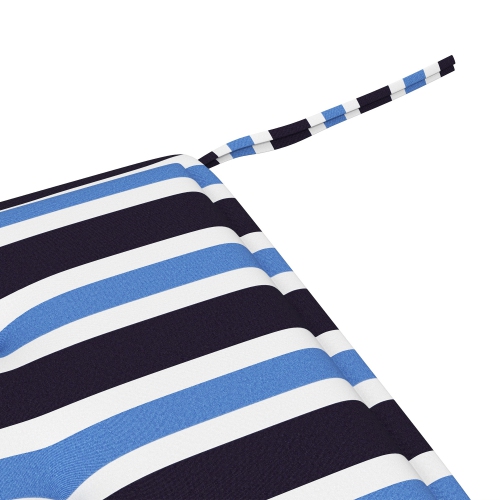 Outsunny 2-Piece Patio Chair Cushions Pillows, Seat Replacement Patio Cushions Set with Ties, Button Tufted for Indoor Outdoor Garden Furniture, Blue