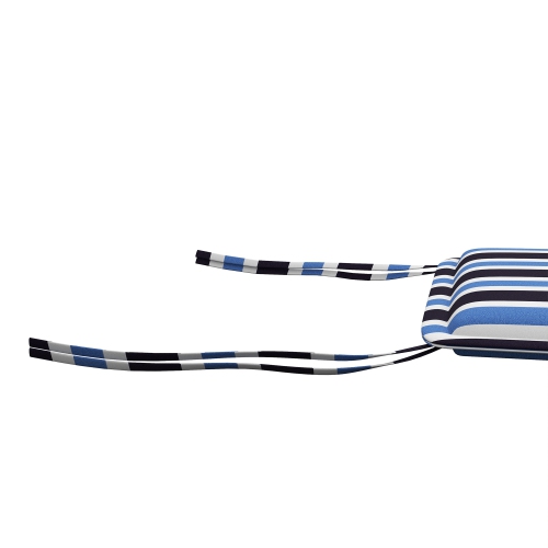 Outsunny 2-Piece Patio Chair Cushions Pillows, Seat Replacement Patio Cushions Set with Ties, Button Tufted for Indoor Outdoor Garden Furniture, Blue