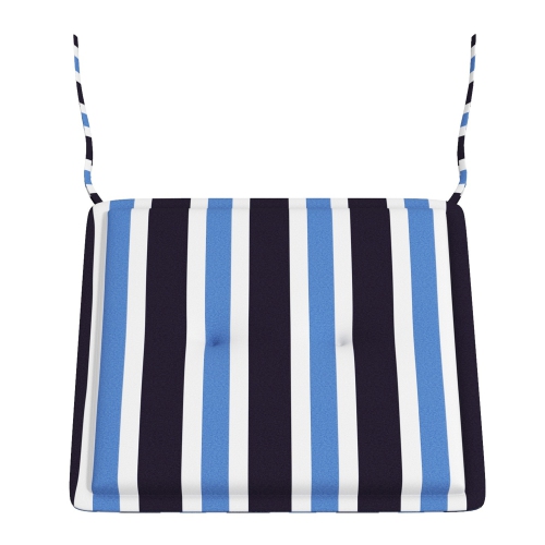 Outsunny 2-Piece Patio Chair Cushions Pillows, Seat Replacement Patio Cushions Set with Ties, Button Tufted for Indoor Outdoor Garden Furniture, Blue