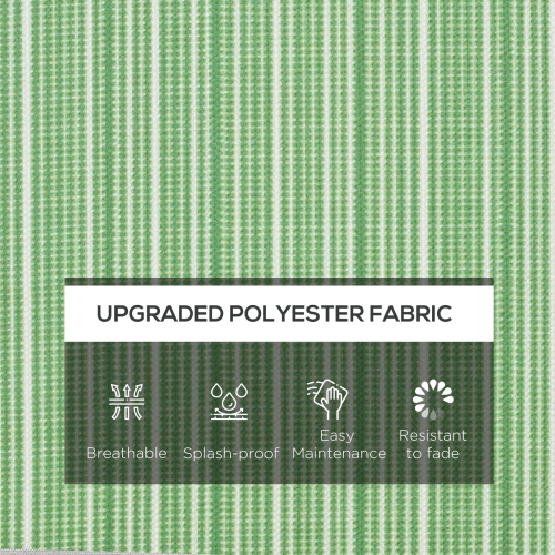 Outsunny 2-Piece Patio Chair Cushions Pillows, Seat Replacement Patio Cushions Set with Ties, Button Tufted for Indoor Outdoor Garden Furniture, Green