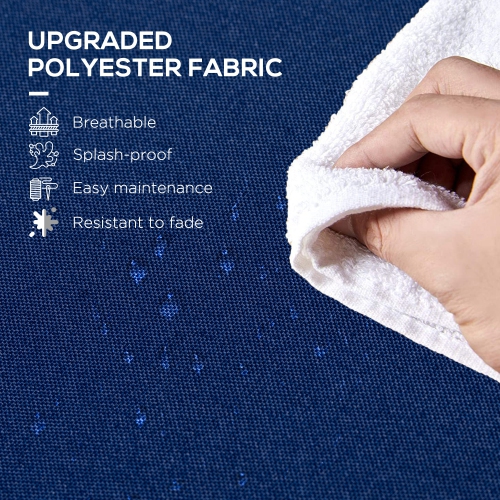 Outsunny 6-Piece Patio Chair Cushions Pillows, Seat Replacement Patio Cushions Set with Ties for Indoor Outdoor Garden Furniture, Deep Blue