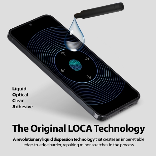 Protecteur d'écran en verre DomeGlass blanc pour Galaxy S24 plus avec lampe UV [9H verre trempé, sans bulles, trousse d'installation] - Paquet de 2