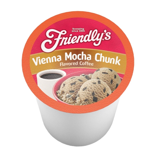 Friendly's Flavored Ice Cream Coffee Pods, Compatible with Keurig K Cup Brewers Vienna Mocha Chunk, PACK OF 40 Count