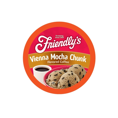 Friendly's Flavored Ice Cream Coffee Pods, Compatible with Keurig K Cup Brewers Vienna Mocha Chunk, PACK OF 40 Count