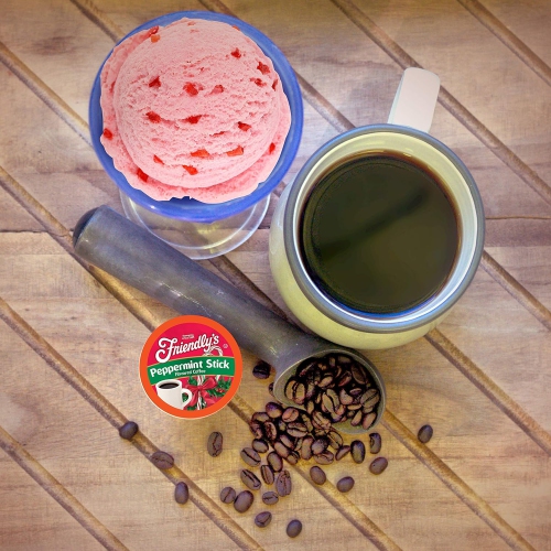 Friendly's Flavored Ice Cream Coffee Pods, Compatible with Keurig K Cup Brewers Peppermint Stick, PACK OF 40 Count