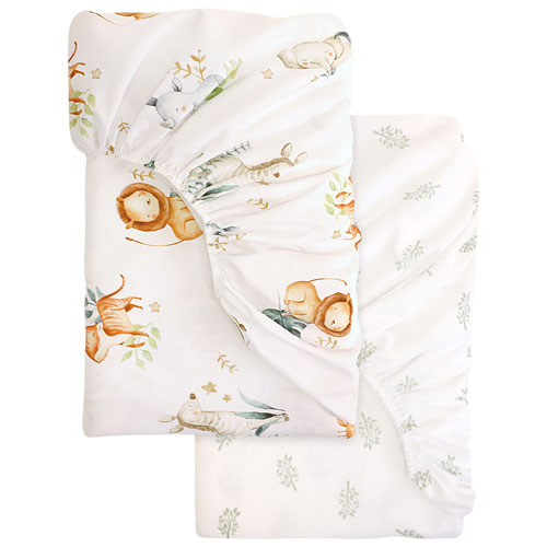 Nemcor 2-Piece Nursery Bedding - Mini Crib - Jungle