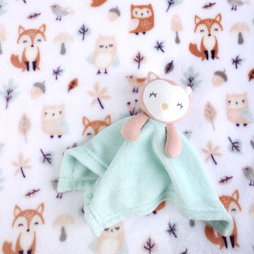 Ensemble 2 pièces avec couverture et toutou de Nemcor - Hibou