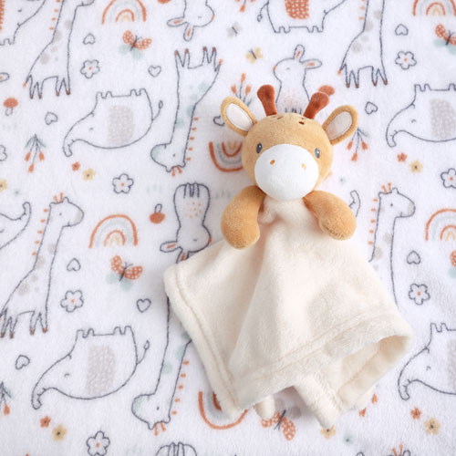 Nemcor 2-Piece Blanket & Buddy - Giraffe
