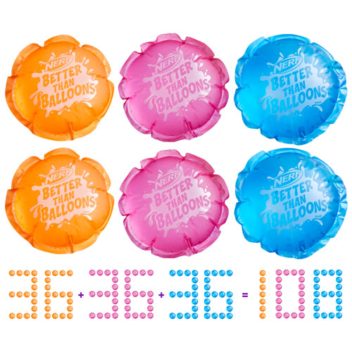 Ballons Better Than Balloons de Nerf - 108 capsules