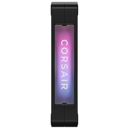 Ventilateurs de boîtier PWM RVB RX120 de 120 mm de Corsair avec concentrateur de système iCUE LINK - Paquet de 3 - Noir - Exclusivité Best Buy