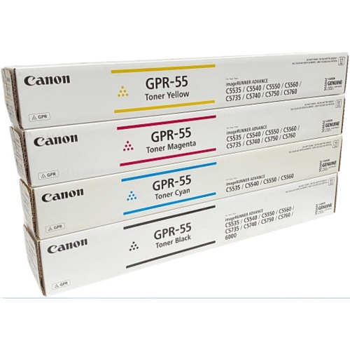 ** 365 DAYS WARRANTY **/ Canon GPR-55| 0481C003AA| 0482C003AA| 0484C003AA| 0483C003AA / Genuine GPR55, Toner Full Set by. AZX-DEALS CANADA **Extra