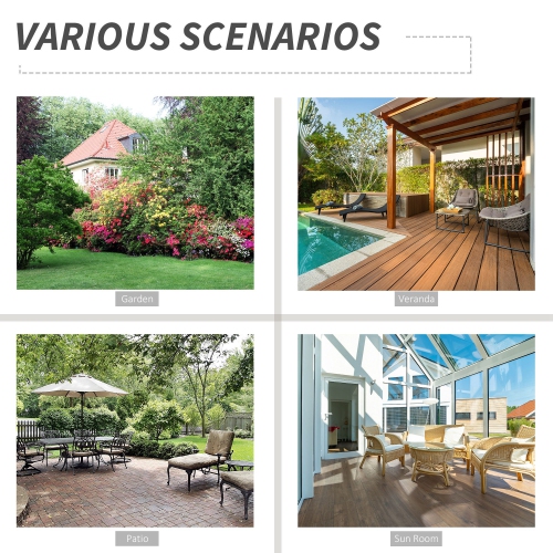 Outsunny Outdoor Wicker Dining Chair Set of 4, 4 Pieces Rattan Foldable Chair with Steel Frame for Garden, Backyard, Porch, Brown