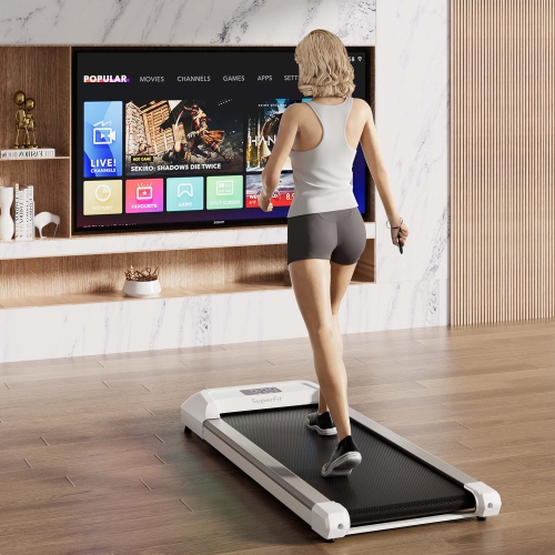 Tapis de marche sous le bureau SuperFit 0,6-3,8MPH avec télécommande et écran DEL