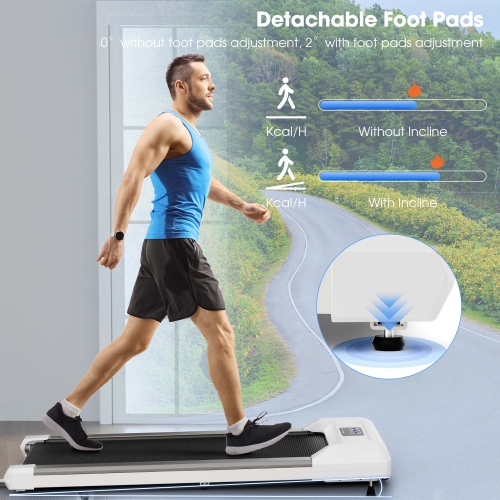 Tapis de marche sous le bureau SuperFit 0,6-3,8MPH avec télécommande et écran DEL