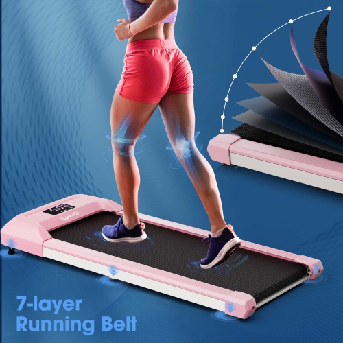 SuperFit 0.6-3.8MPH Walking Pad Under Desk Treadmill with Remote Control and LED Display