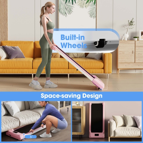 SuperFit 0.6-3.8MPH Walking Pad Under Desk Treadmill with Remote Control and LED Display