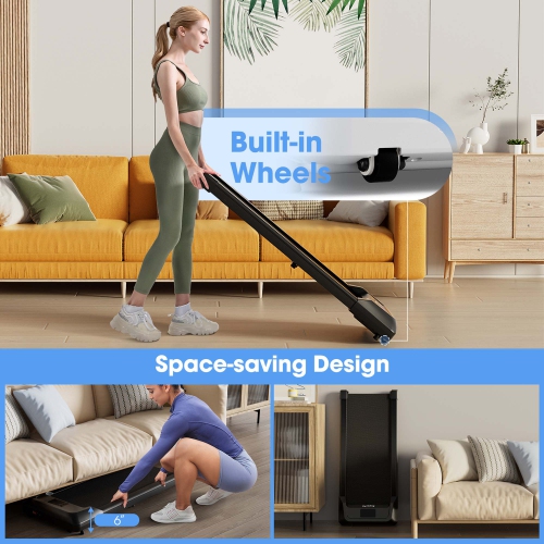 Tapis de marche sous le bureau SuperFit 0,6-3,8MPH avec télécommande et écran DEL
