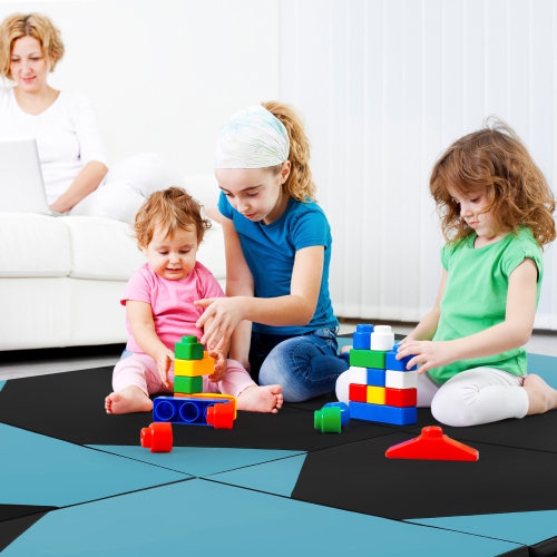 Gymax 10' x 4' x 2'' 4-Panel Folding Gymnastics Exercise Mat w/ Hook & Loop Fasteners