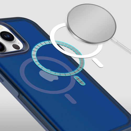 Mobile Magic for iPhone 15 Pro Glossy Oil Premium Hybrid Case Cover - Dark Blue