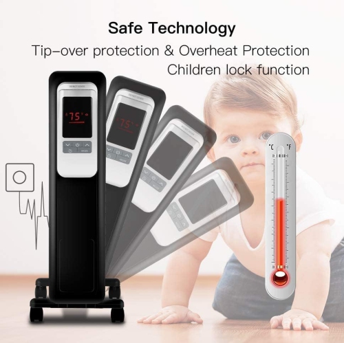 Ecohouzng Digital Oil Filled Heater with Remote