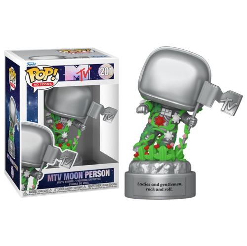 Funko Pop! Ad Icons Vinyl Figure MTV Moon Person #201 Music Television 40th Anniversary