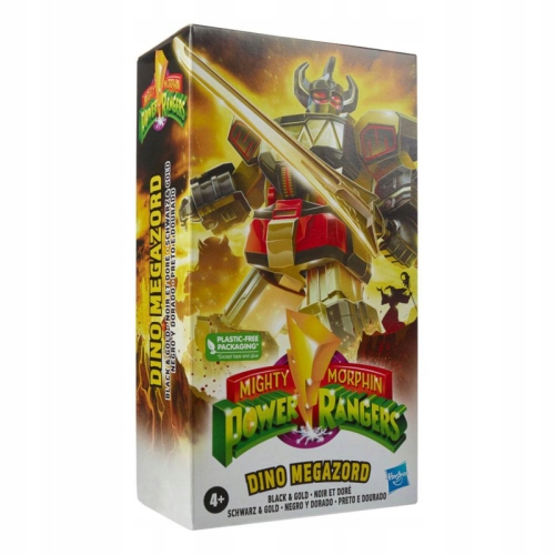Figurine d'action de 7 po Mighty Morphin Power Rangers de Hasbro - Dino Megazord noir et doré