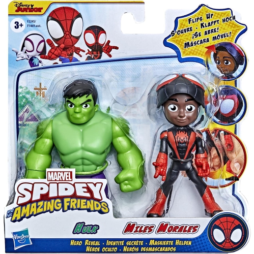 HASBRO  Marvel Spidey And His Amazing Friends Hulk & Miles Morales Spider-Man