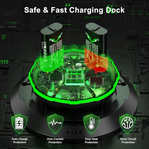 4 x 2000 mAh, Rechargeable Battery Pack with Fast Charging Controller Charger