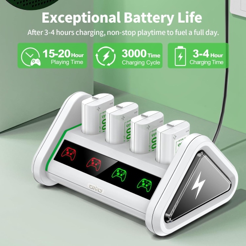 Batteries rechargeables avec chargeur pour manette Xbox Series X/S et Xbox One 1 X/S/Elite