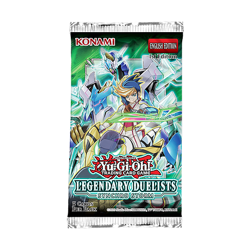 KONAMI  Yugioh Trading Card Game: Legendary Duelists - Synchro Storm Booster Pack Yu-Gi-Oh 5 Cards Per Pack