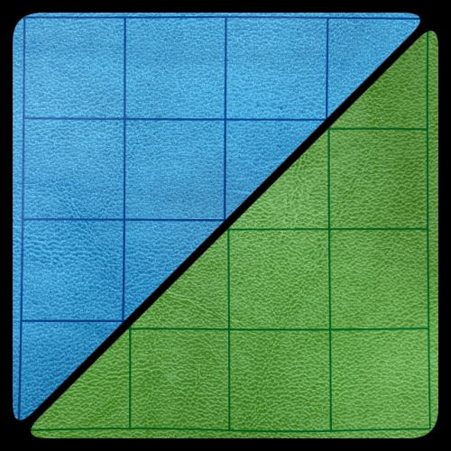 C ‎hessex Battlemat 1" Reversible: Blue & Green Square Double-Sided