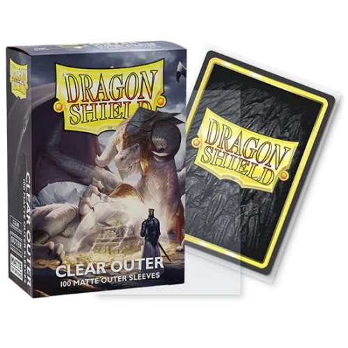 Arcane Tinmen Dragon Shield Standard Size Matte Sleeves: Clear Outer 100 Sleeves per Pack