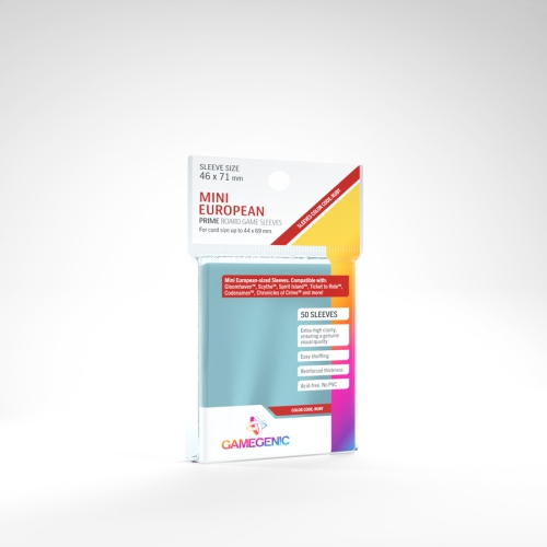 Gamegenic Prime Board Game Sleeves - Mini European 50 Sleeves per pack