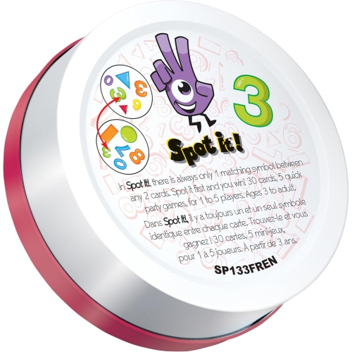 Jeux Zygomatic Spot It! 1, 2, 3 1-5 joueurs, âgés de 3 ans et plus, 10 minutes