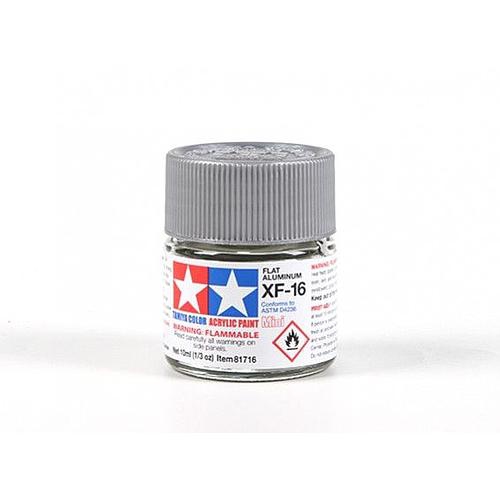 TAMIYA  Color Acrylic Paint Mini Xf-16 Flat Aluminium (81716) Plastic Model Kit Paint