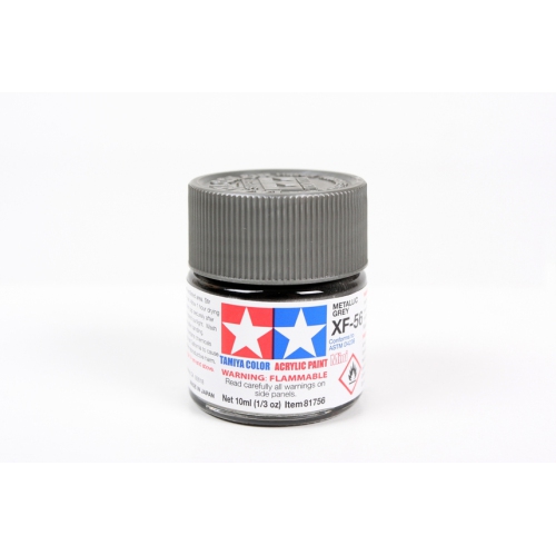 TAMIYA  Color Acrylic Paint Mini Xf-56 Metallic (81756) Plastic Model Kit Paint In Grey