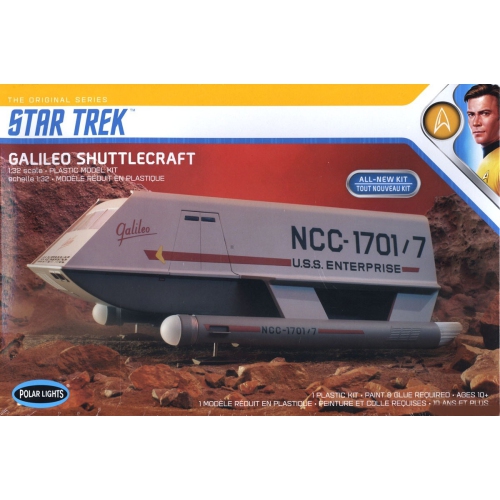 POLAR LIGHTS  Star Trek Galileo Shuttlecraft (Pol909) 1:32 Scale Ship Plastic Model Kit